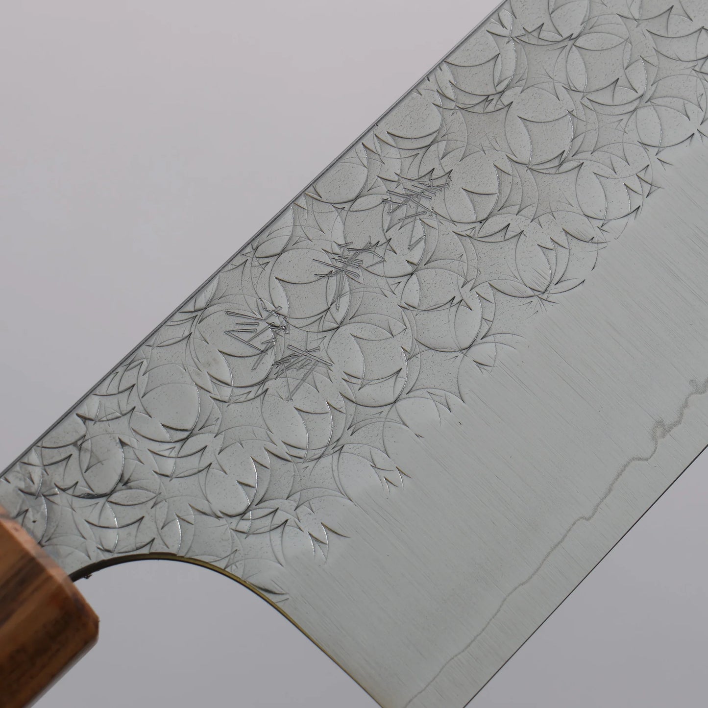 Thương hiệu Yoshimi Kato Mizusurface mặt nước SG2 vân búa Dao đa năng Santoku dao rèn thủ công Nhật Bản 210mm chuôi dao gỗ paddock (có vòng màu ngọc lam)