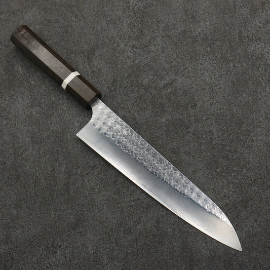 Thương hiệu Yoshimi Kato mặt nước thép SG2 vân búa Dao Gyuto Knife 210MM chuôi dao gỗ tần bì (Bánh xe trắng)