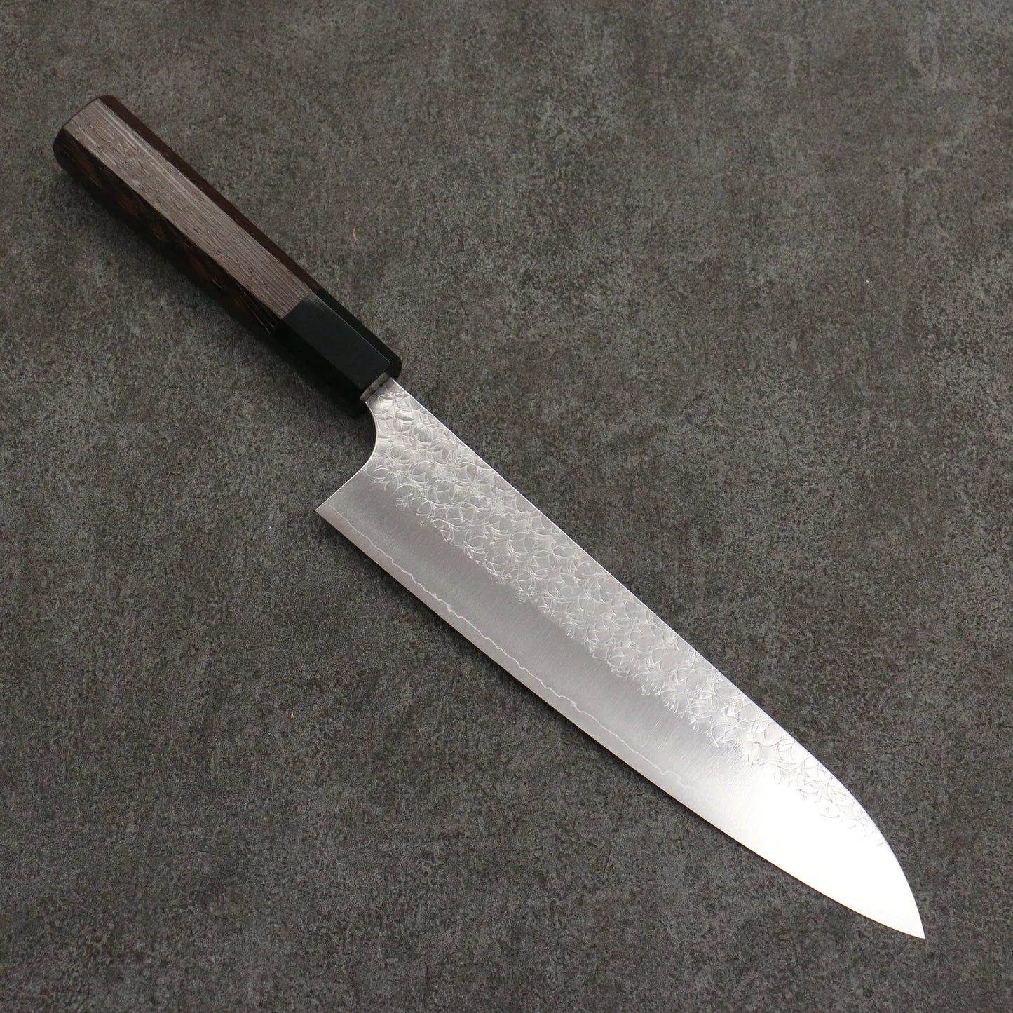 Thương hiệu Yoshimi Kato Mặt nước thép SG2 vân búa dao rèn thủ công Dao đa năng Gyuto 210mm chuôi dao gỗ Wenge