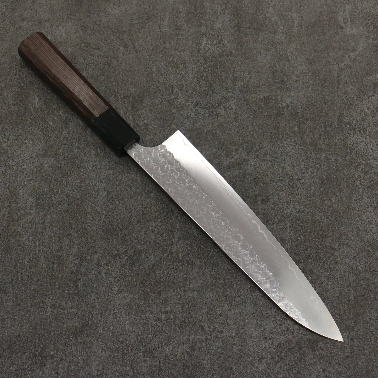 Thương hiệu Yoshimi Kato Mặt nước thép SG2 vân búa dao rèn thủ công Dao đa năng Gyuto 210mm chuôi dao gỗ Wenge