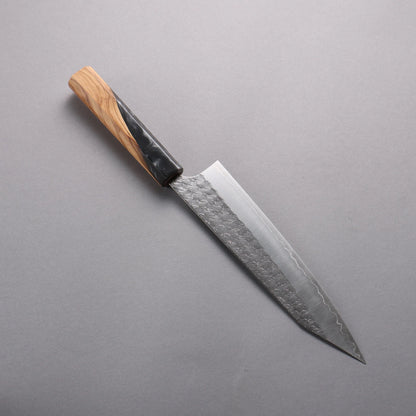 Thương hiệu Yoshimi Kato Mặt nước SG2 vân búa dao rèn thủ công Dao đa năng Gyuto 210mm chuôi dao nhựa đá cẩm thạch trắng ô liu và đen