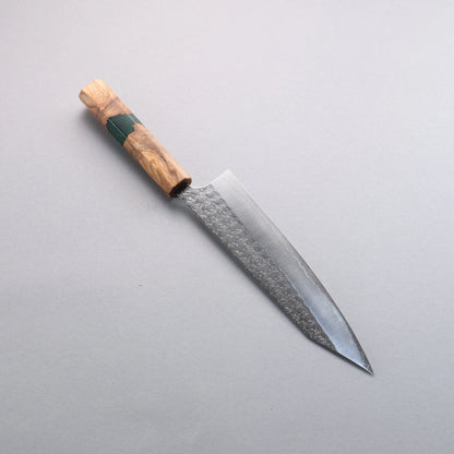 Thương hiệu Yoshimi Kato Mizusurface SG2 vân búa Dao đa năng Kiritsuke Gyuto 210mm chuôi dao bằng nhựa màu ô liu và xanh lá cây