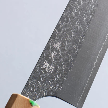 Thương hiệu Yoshimi Kato Mizusurface SG2 vân búa Dao đa năng Kiritsuke Gyuto 210mm chuôi dao bằng nhựa màu ô liu và xanh lá cây