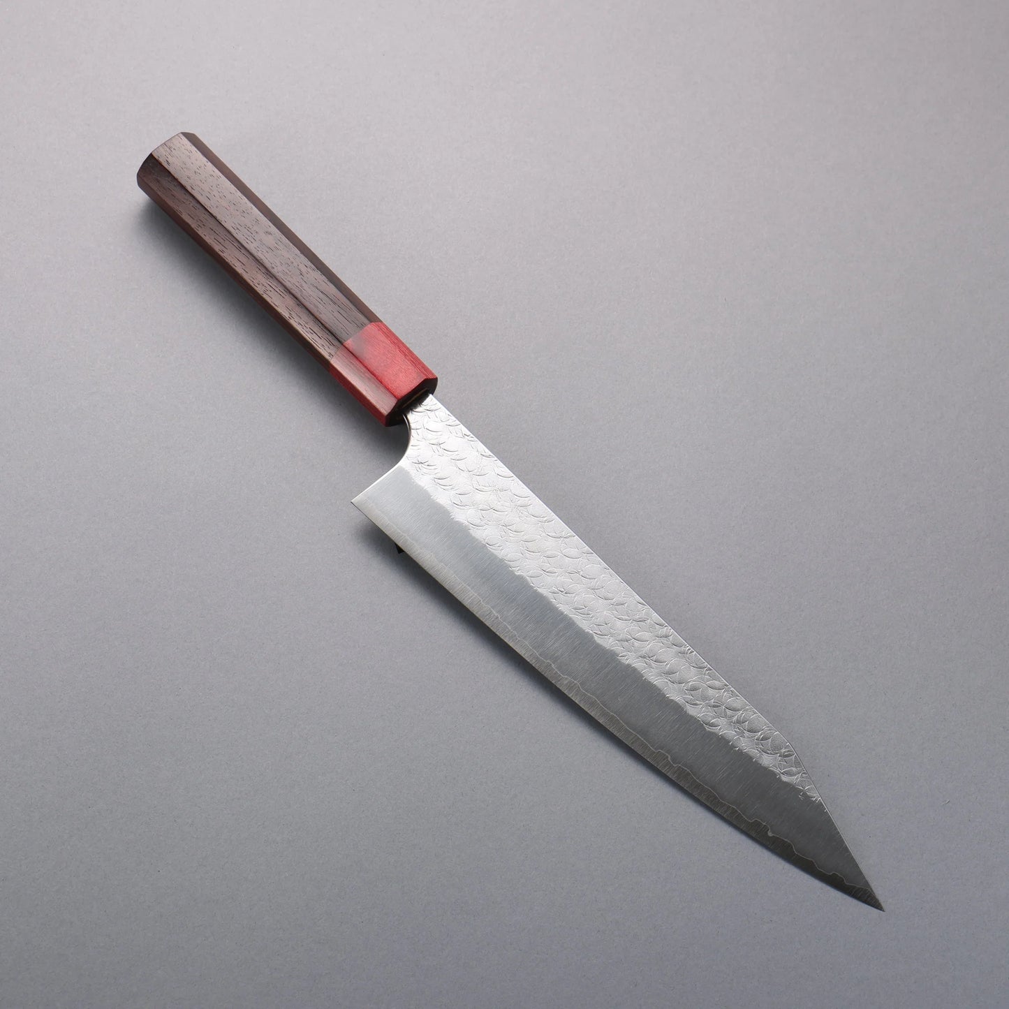 Thương hiệu Yoshimi Kato Mizusurface mặt nước thép SG2 vân búa đục đặc biệt Dao đa năng Kiritsuke Gyuto 210mm chuôi dao gỗ cẩm lai (bọc: Gỗ dán đỏ)