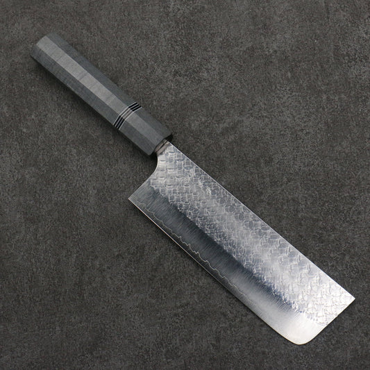 Thương hiệu Yoshimi Kato Mặt nước SG2 Rèn thủ công Dao thái rau chuyên dụng Nakiri 165mm chuôi dao gỗ Stabilized ( một loại gỗ được kết hợp độc đáo giữa gỗ tự nhiên và nhựa Thông)