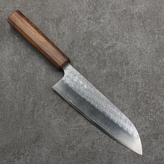 Free ship - Thương hiệu Yoshimi Kato Mặt nước SG2 Rèn thủ công Dao đa năng Santoku 170mm chuôi dao gỗ Sồi cháy