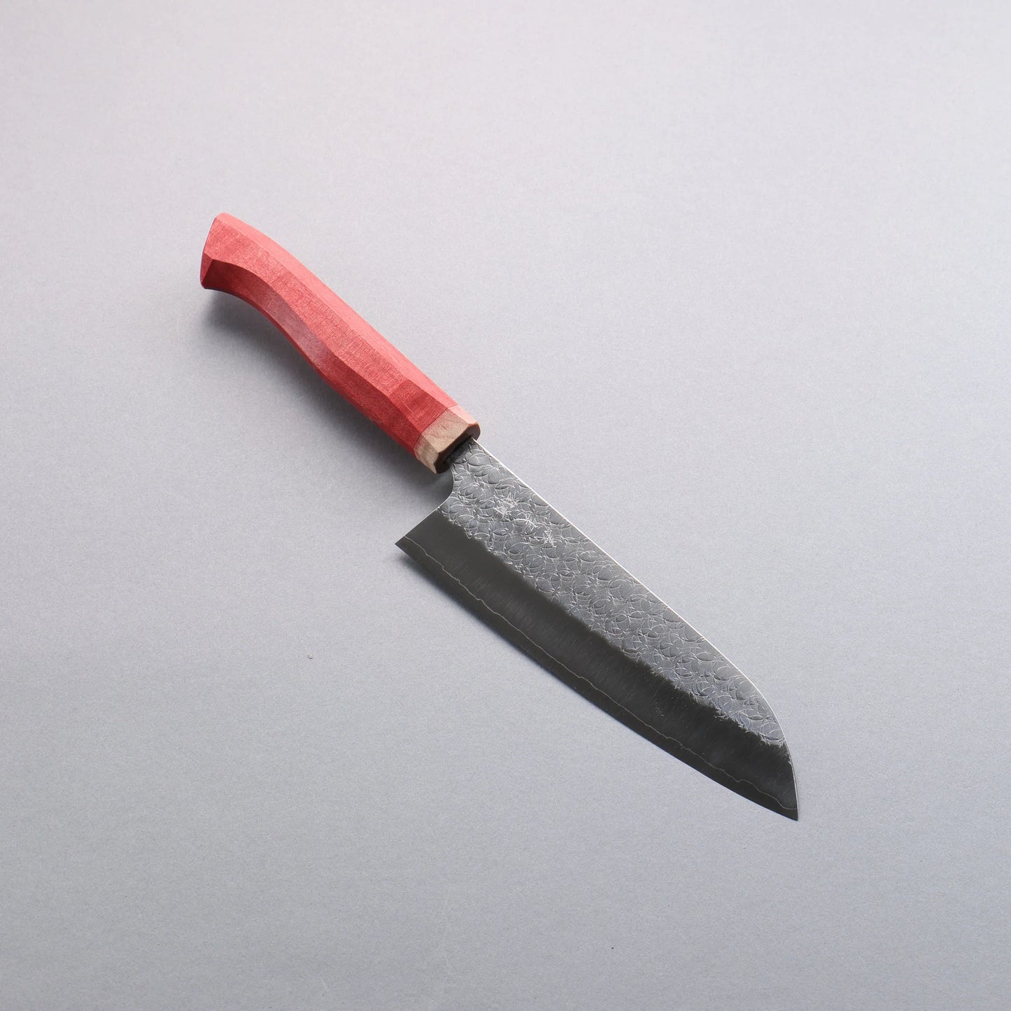 Thương hiệu Yoshimi Kato Mizusurface SG2 vân búa Dao Santoku 170mm dao rèn thủ công Dao Nhật Bản chuôi dao loại phương Tây (Đỏ)