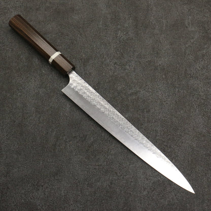 Thương hiệu Yoshimi Kato Mặt nước SG2 vân búa dao rèn thủ công Dao lọc gân chuyên dụng Sujihiki 270mm chuôi dao gỗ tần bì (vòng trắng)