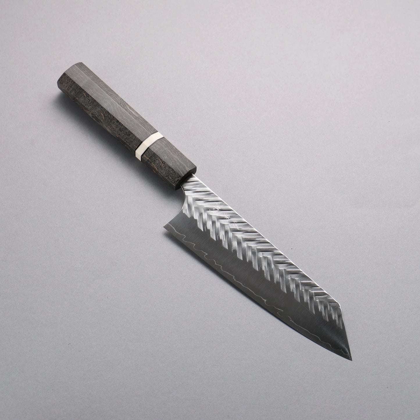 Thương hiệu Yoshimi Kato SPG STRIX Hammered (V) Dao đa năng Bunka Knife 170mm chuôi dao hoa văn màu xám gỗ ổn định (Vòng trắng)