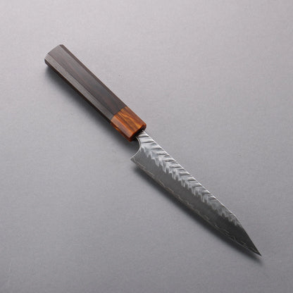 Thương hiệu Yoshimi Kato SPG STRIX Hammered (V) vân búa Dao cắt nhỏ Kiritsuke Petty 150mm chuôi dao gỗ mun (bọc: Nhựa màu cam)