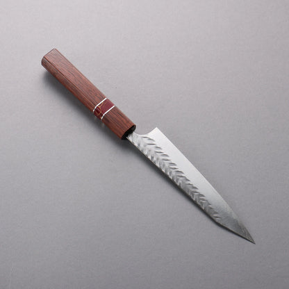 Thương hiệu Yoshimi Kato SPG STRIX Hammered (V) vân búa Dao cắt nhỏ Kiritsuke Petty 150mm tay cầm bằng gỗ cẩm lai (Vòng ngọc lam đỏ)