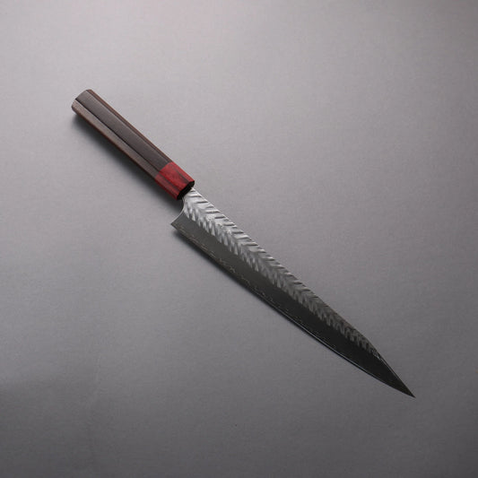 Thương hiệu Yoshimi Kato SPG STRIX Hammered (V) vân búa Dao cắt Kiritsuke Sujihiki Knife 270mm chuôi dao gỗ cẩm lai (bọc: Gỗ dán đỏ)