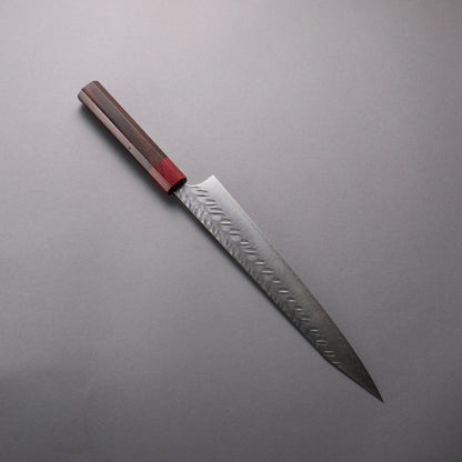 Thương hiệu Yoshimi Kato SPG STRIX Hammered (V) vân búa Dao cắt Kiritsuke Sujihiki Knife 270mm chuôi dao gỗ cẩm lai (bọc: Gỗ dán đỏ)