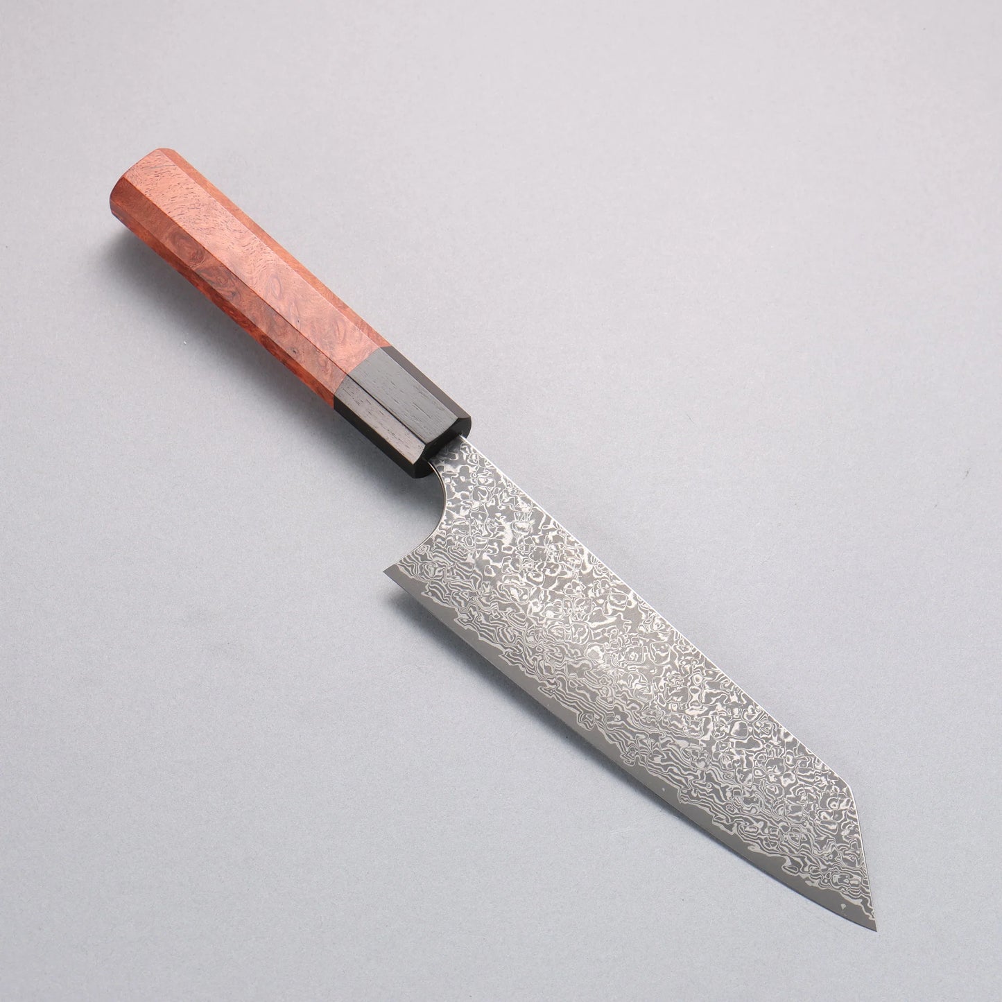 Thương hiệu Yoshimi Kato VG10 Thép Damascus đen Dao đa năng Bunka 170mm chuôi dao gỗ mộc qua (mõm: gỗ mun)