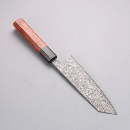 Thương hiệu Yoshimi Kato VG10 Thép Damascus đen Dao đa năng Bunka 170mm chuôi dao gỗ mộc qua (mõm: gỗ mun)