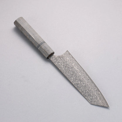 Thương hiệu Yoshimi Kato VG10 Thép Damascus đen Dao đa năng Bunka 170mm chuôi dao gỗ ổn định màu xám (vòng đen trắng)