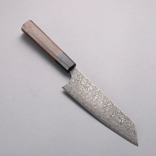 Thương hiệu Yoshimi Kato VG10 Thép Damascus đen Dao đa năng Bunka 170mm chuôi dao gỗ cây Óc Chó