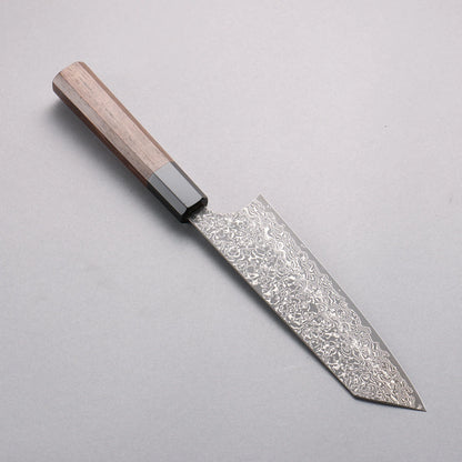 Thương hiệu Yoshimi Kato VG10 Thép Damascus đen Dao đa năng Bunka 170mm chuôi dao gỗ cây Óc Chó