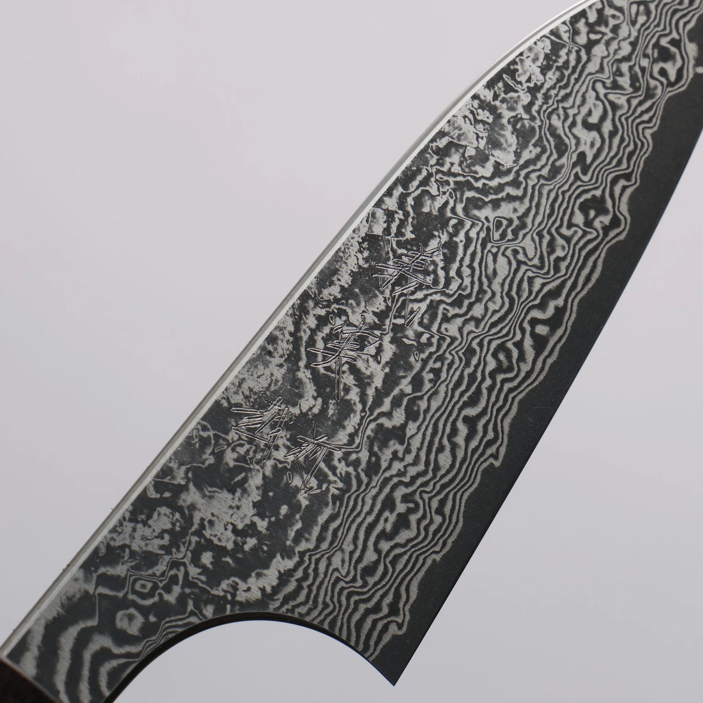 Thương hiệu Yoshimi Kato VG10 Thép Damascus đen Dao gọt vỏ chuyên dụng có tay cầm 60mm bằng gỗ tần bì 60mm (vòng trắng)