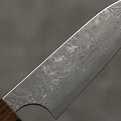 Thương hiệu Yoshimi Kato VG10 Thép Damascus đen Dao gọt vỏ chuyên dụng Paring knife 75mm chuôi dao gỗ tần bì (vòng trắng)