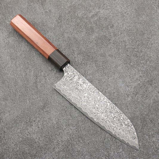 Free ship - Thương hiệu Yoshimi Kato SG2 Thép Damascus đen Dao đa năng Santoku 170mm