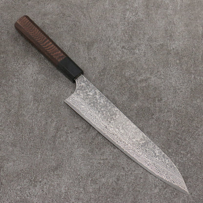 Thương hiệu Yoshimi Kato VG10 Thép Damascus Dao đa năng Gyuto 210mm chuôi dao gỗ Wenge