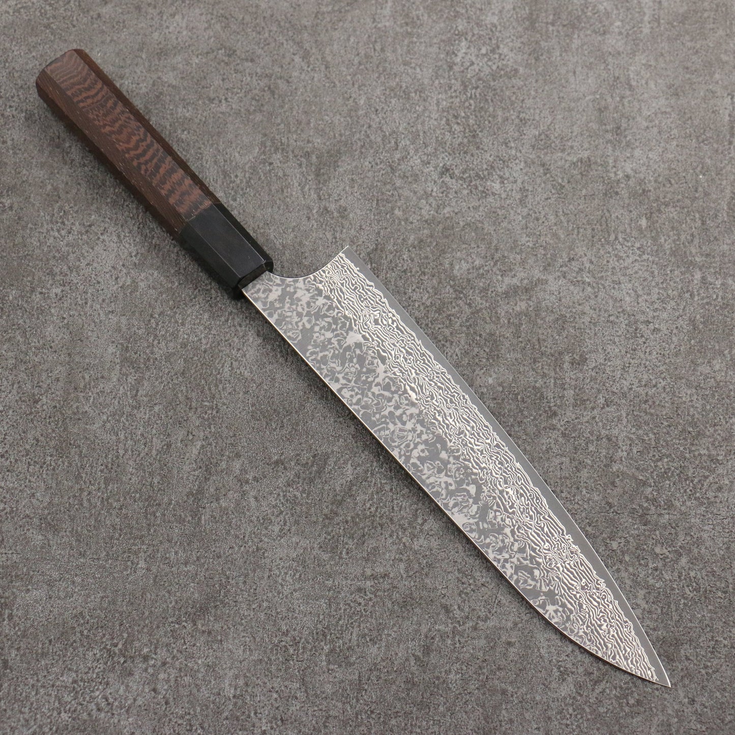 Thương hiệu Yoshimi Kato VG10 Thép Damascus Dao đa năng Gyuto 210mm chuôi dao gỗ Wenge