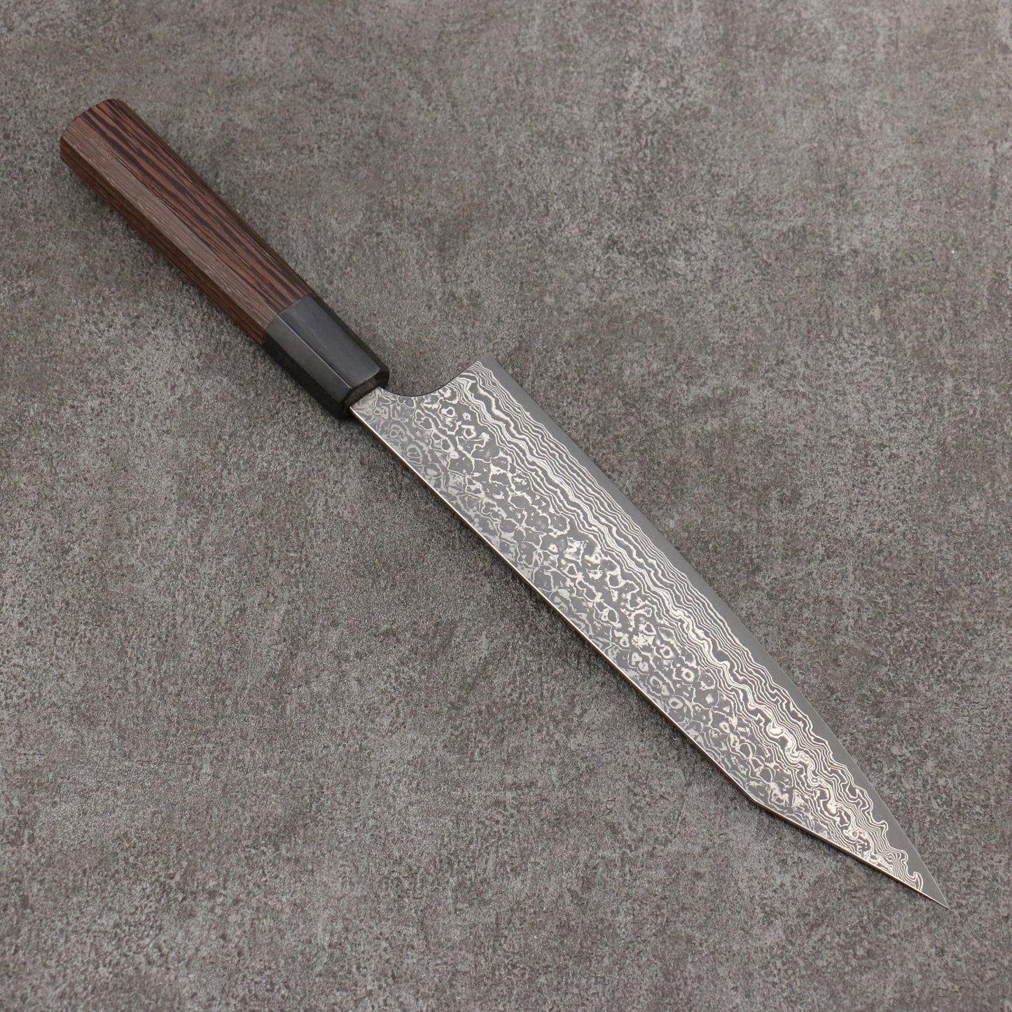 Thương hiệu Yoshimi Kato VG10 Thép Damascus Dao đa năng Kiritsuke Gyuto 210mm chuôi dao gỗ Wenge