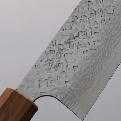 Thương hiệu Yoshimi Kato VG10 Thép Damascus vân búa dao rèn thủ công dao Nhật đánh bóng hoàn thiện Dao đa năng Santoku 170mm chuôi dao gỗ cây ôliu