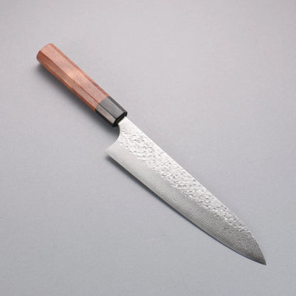 Thương hiệu Yoshimi Kato VG10 Thép Damascus vân búa đục đặc biệt Rèn thủ công (sừng) Dao đa năng Gyuto 210mm chuôi dao Honduras (mõm: ván ép đen)