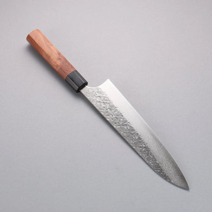 Thương hiệu Yoshimi Kato VG10 Thép Damascus vân búa đục đặc biệt Rèn thủ công (sừng) Dao đa năng Gyuto 210mm chuôi dao Honduras (mõm: ván ép đen)