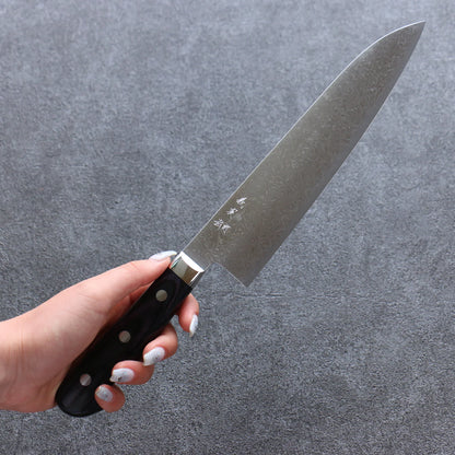 Thương hiệu Yoshimi Kato VG10 Thép Damascus Đánh nhẵn bóng Dao đa năng Gyuto dao Nhật 210mm chuôi dao gỗ Tim Tím