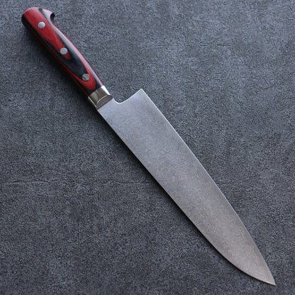 Thương hiệu Yoshimi Kato VG10 Thép Damascus Đánh nhẵn bóng Dao đa năng Gyuto dao Nhật 210mm chuôi dao gỗ ép đỏ