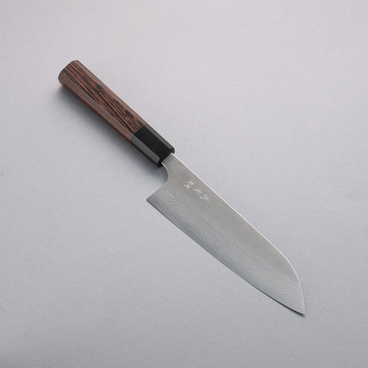 Thương hiệu Yoshimi Kato VG10 Kỹ nghệ truyền thống Nhật Nashiji Thép Damascus Dao đa năng Santoku 170mm chuôi dao gỗ Wenge