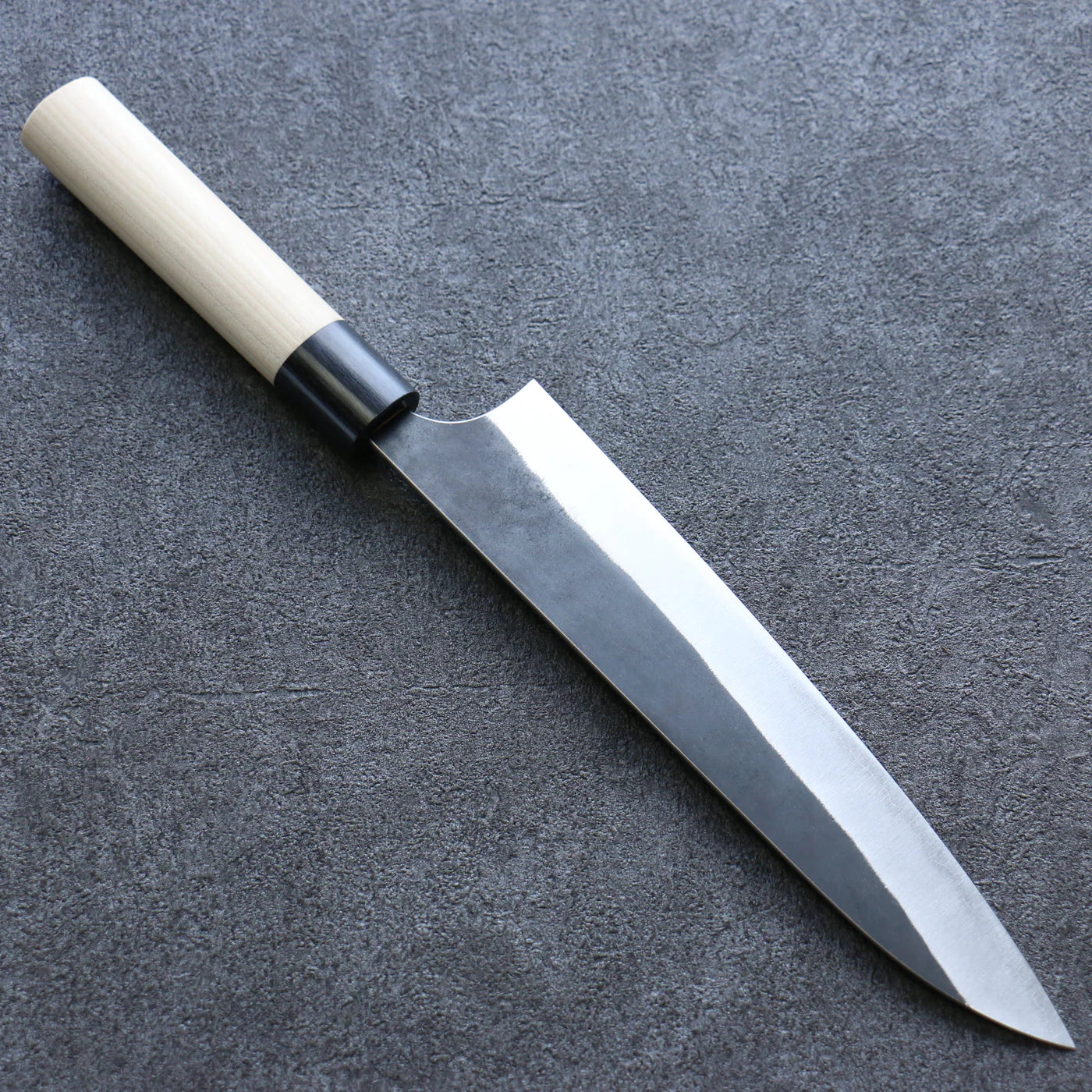 Thương hiệu Yoshimi Kato Thép trắng Đen Dao đa năng Gyuto dao Nhật 210mm chuôi dao gỗ Mộc Lan