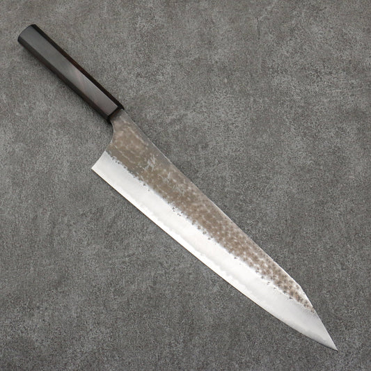 Free ship - Thương hiệu Yu Kurosaki Ánh Sáng Senko EI Thép siêu xanh Rèn thủ công Đen Dao đa năng Gyuto 270mm chuôi dao gỗ Mun