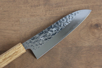 Thương hiệu Yu Kurosaki Ánh Sáng Senko R2/SG2 Rèn thủ công Dao đa năng Santoku loại nhỏ dao Nhật 150mm chuôi chuôi  dao gỗ Sồi sơn mài