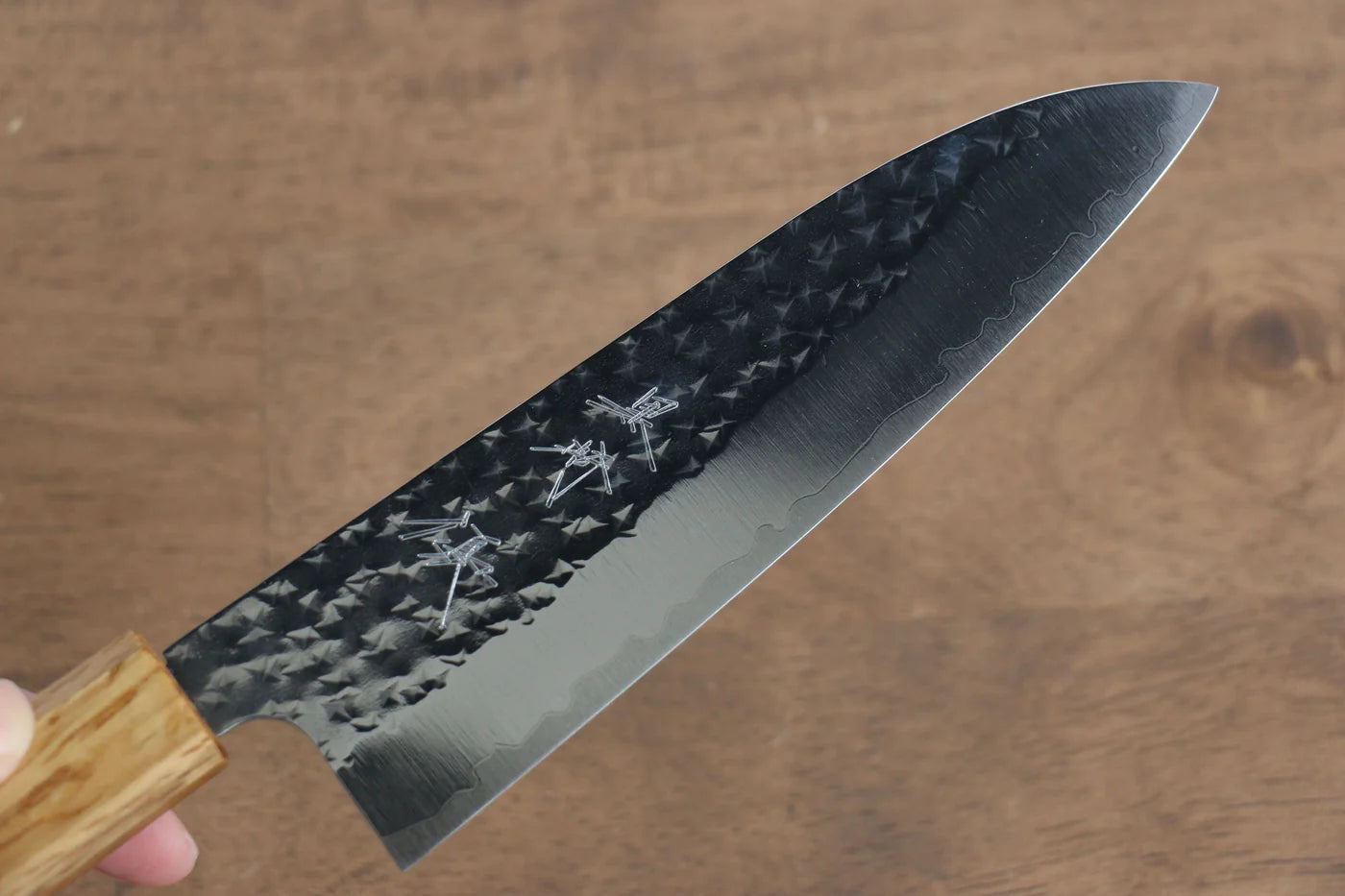 Thương hiệu Yu Kurosaki Ánh Sáng Senko R2/SG2 Rèn thủ công Dao đa năng Santoku loại nhỏ dao Nhật 150mm chuôi chuôi  dao gỗ Sồi sơn mài