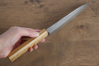 Thương hiệu Yu Kurosaki Ánh Sáng Senko R2/SG2 Rèn thủ công Dao đa năng Santoku loại nhỏ dao Nhật 150mm chuôi chuôi  dao gỗ Sồi sơn mài