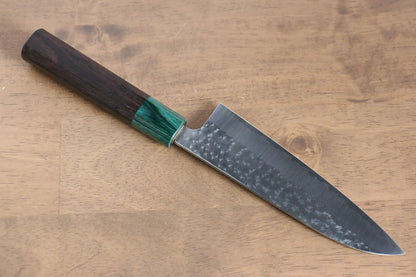 Thương hiệu Yu Kurosaki Ánh Sáng Senko R2/SG2 Rèn thủ công Dao đa năng Santoku loại nhỏ dao Nhật 150mm chuôi chuôi  dao gỗ hồng mộc (bọc đầu xanh lá)