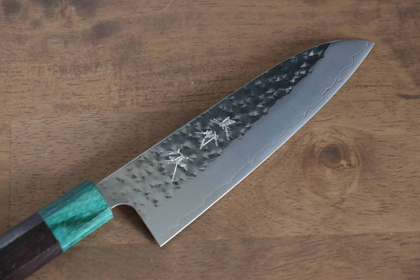 Thương hiệu Yu Kurosaki Ánh Sáng Senko R2/SG2 Rèn thủ công Dao đa năng Santoku loại nhỏ dao Nhật 150mm chuôi chuôi  dao gỗ hồng mộc (bọc đầu xanh lá)