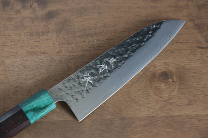 Thương hiệu Yu Kurosaki Ánh Sáng Senko R2/SG2 Rèn thủ công Dao đa năng Santoku loại nhỏ dao Nhật 150mm chuôi chuôi  dao gỗ hồng mộc (bọc đầu xanh lá)