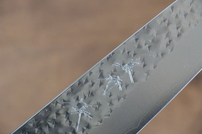 Thương hiệu Yu Kurosaki Ánh Sáng Senko R2/SG2 Rèn thủ công Dao đa năng Santoku loại nhỏ dao Nhật 150mm chuôi chuôi  dao gỗ hồng mộc (bọc đầu xanh lá)