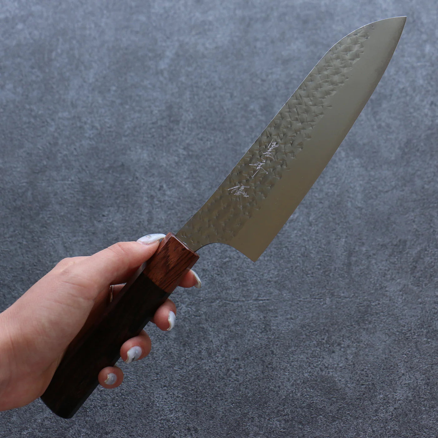 Thương hiệu Yu Kurosaki Ánh Sáng Senko EI R2/SG2 dao rèn thủ công Dao đa năng Santoku dao Nhật 165mm chuôi dao Honduras