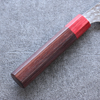 Thương hiệu Yu Kurosaki Ánh Sáng Senko EI R2/SG2 dao rèn thủ công Dao đa năng Santoku dao Nhật 165mm chuôi dao gỗ Đàn Hương ( đính vòng gỗ ép đỏ)