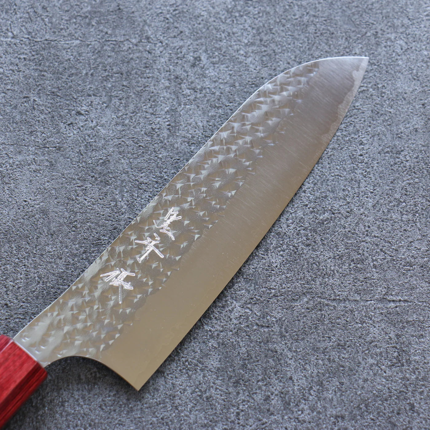 Thương hiệu Yu Kurosaki Ánh Sáng Senko EI R2/SG2 dao rèn thủ công Dao đa năng Santoku dao Nhật 165mm chuôi dao gỗ Đàn Hương ( đính vòng gỗ ép đỏ)