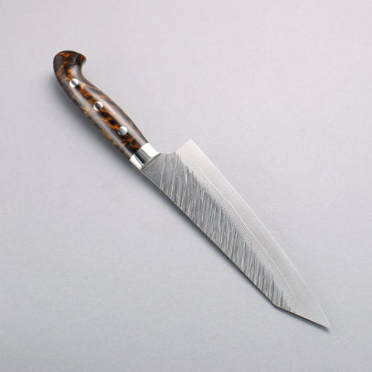 Thương hiệu Yu Kurosaki Thần gió Fujin SG2 vân búa đục đặc biệt Rèn thủ công Thép Damascus Dao đa năng Bunka 180mm chuôi dao acrylic màu nâu đen