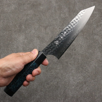 Thương hiệu Yu Kurosaki Senkou Surudo thép SG2 vân búa dao rèn thủ công Dao đa năng Bunka 170mm chuôi dao hoa văn sơn mài chàm tenmoku có kèm bao dao