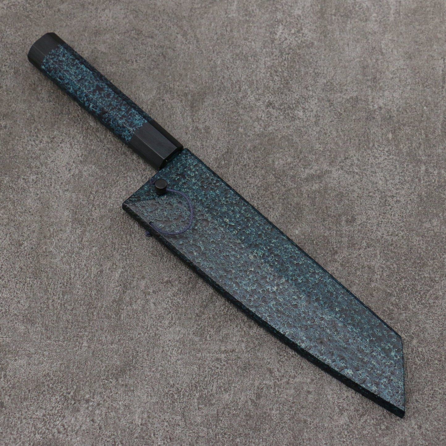 Thương hiệu Yu Kurosaki Senkou Surudo thép SG2 vân búa dao rèn thủ công Dao đa năng Bunka 170mm chuôi dao hoa văn sơn mài chàm tenmoku có kèm bao dao