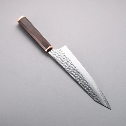 Thương hiệu Yu Kurosaki Ánh Sáng Senko EI SG2 vân búa đục đặc biệt Rèn thủ công Dao đa năng Gyuto 210mm chuôi dao gỗ mun (cả hai bánh: đồng)